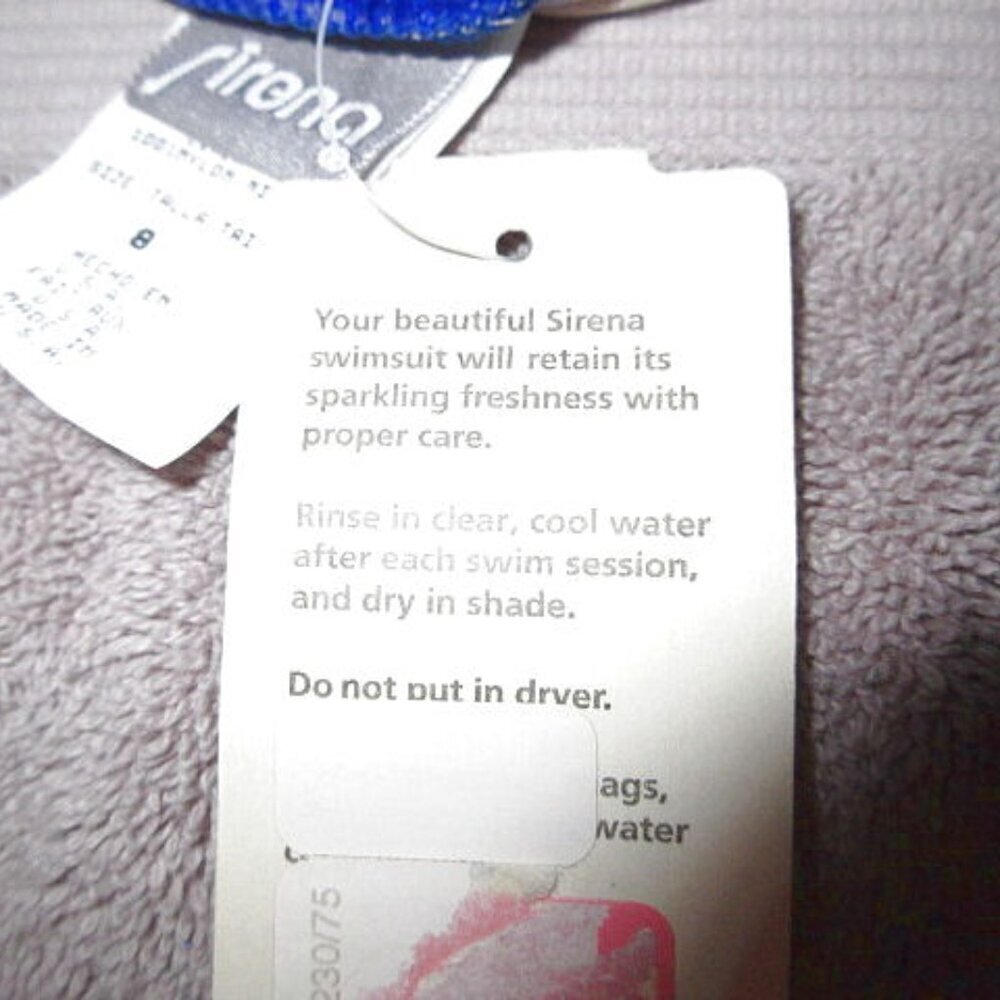 Sirena One Piece Swimsuit Size 8 Slimming Surplice Ocean Waves Beach Resort NWT - Picture 7 of 12